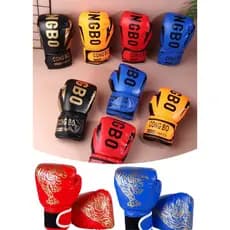 RGN Crianças 6oz Treinamento De Boxe Sparring Luvas De Couro Respirável Muay Thai Perfuração Karate NW