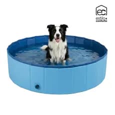Piscina Para Cachorro, Gato, Pets - Ideal para os dias de Calor - 1,20m x 30cm  - Cor AZUL- Meu Pet