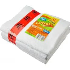 Kit 4 Panos de Chão Esfregão Alvejado Alta Absorção Piso 40x67cm Alklin