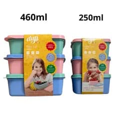 Kit kids Dup 3 ou 6 Potes Heméticos 250ml ou 460ml Lancheira Marmita BPA Free Micro-ondas Freezer