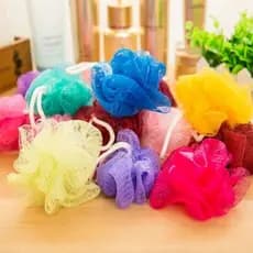 kit Esponja De Banho Esfoliante Bucha Nylon