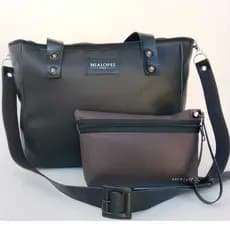 KIT BOLSA FEMININA 3 EM 1 ALÇA VIRA CINTO + NECESSAIRE LUXO MIALOPES
