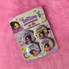 Kit Bottons Sobrevivendo ao Dia 4 Unidades * LEIA A DESCRIÇÃO *