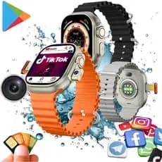 Smartwatch android 5G 64GB chip wi-fi e câmera frontal e traseira relógio inteligente lançamento26
