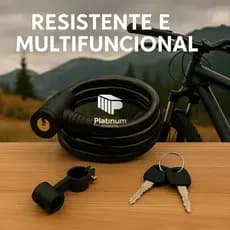 Cadeado Corrente Bike com Chave Antifurto Reforçado Aço Cabo 12mm Segurança Bicicleta Moto Portão Resistente Mtb