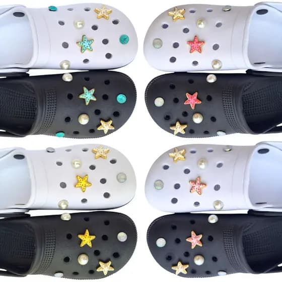 Pins Bottons Enfeites para Calçados – Kit Estrelas 12 Peças