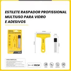 Raspador Estilete Profissional com 6 Lâminas – Remove Tinta, Cola e Rejunte