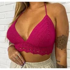 Cropped de crochê