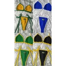 Biquine do Brasil em croche copa conjunto moda praia FORRADO PP AO GG