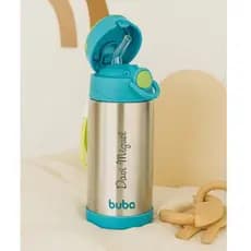 Garrafa térmica 400ml parede dupla Buba AZUL personalizada com nome