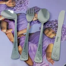 Kit / Conjunto Talheres Infantil Tramontina Personalizado com nome