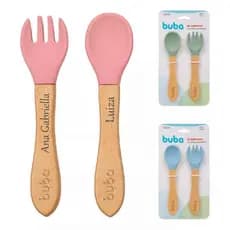 Kit talheres Garfo e Colher Buba personalizado