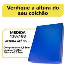 Capa Protetora Impermeável de Colchão Casal Com Elástico Hospitalar Prova D'água Protetor Colchao