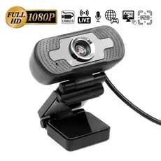 Webcam 1080P com microfone integrado Auto foco