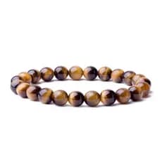 Pulseira Olho de Tigre Pedra natural Ajustável no Pulso 6mm