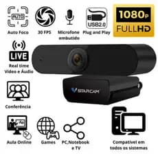 Webcam Vstarcam Full HD 1080P para pc ou notebook com microfone duplo Envio Imediato