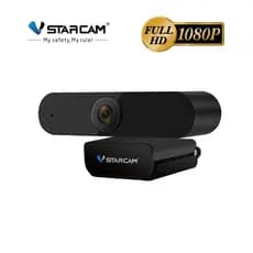Câmera Webcam Vstarcam Full HD 1080 Visão 360 para Vídeo Conferência