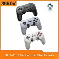 Controle 8BitDo Pro 2 Bluetooth hall effect PC Android Switch iOS Estilo SNES Sem Fio Estoque no Brasil
