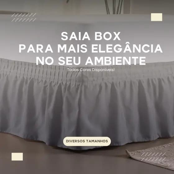 Saia Para Cama Box Ajustável Tamanho Universal Com Elástico 01 Peça