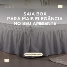 Saia Para Cama Box Ajustável Tamanho Universal Com Elástico 01 Peça