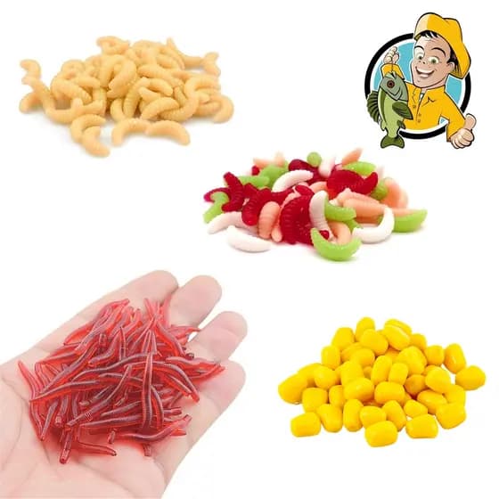 Kit 50 Isca Artificial Pesca em Silicone Soft para Tilápia Lambari Piau | VÁRIAS CORES E MODELOS