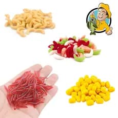 Kit 50 Isca Artificial Pesca em Silicone Soft para Tilápia Lambari Piau | VÁRIAS CORES E MODELOS
