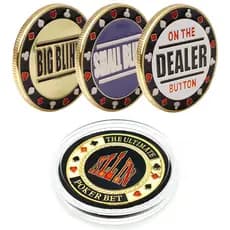 Fichas de Poker Profissional Personalizadas em Metal de Luxo para Posição no Pôquer + Estojo