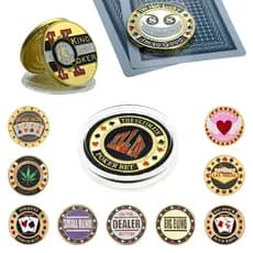 Ficha de Poker Profissional Personalizada Card Guard Protetor em Metal de Luxo | VÁRIOS MODELOS