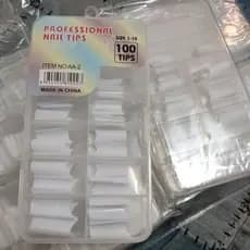 100 pçs Unhas branco em Curvatura C unhas