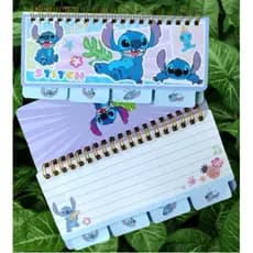 Caderneta Stitch Aspiral Folhas Decoradas Volta a Aulas Material Escolar Anotação Kawaii Stitch