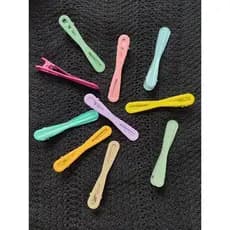 Presilha Metal Colorido / Hair Clips Simples/ Liso/ Cores Urbanas - Bico de Pato 8 cm