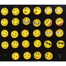 kit 12 Pares Brinco Emoji Carinha Resina Whatsapp Smile Emotion amarelo