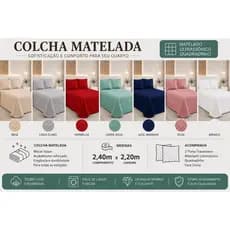 Kit Colcha Cobre Leito Vitória Casal Padrão Box Com Porta Travesseiros