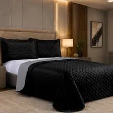 Kit Colcha Cobre Leito Realeza Dupla Face Matelado Casal Queen 3 Peças