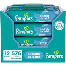 Pampers Lenços Umedecidos Cuidado de Bebê 48 Unidades (12 pacotes)