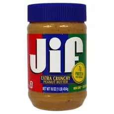 Manteiga de amendoim extra crocante, 454 g  Jif Peanut Butter Importada