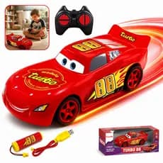 Carrinho Controle Remoto Recarregável Infantil Corrida Velocidade Criança Relâmpago McQueen Kizumba