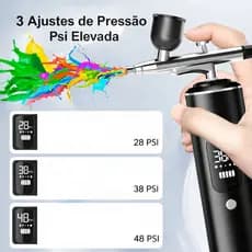 Aerógrafo com com compressor portátil aerógrafo pintura mini pistola