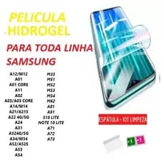 Pelicula de hidrogel, para Toda linha Sams Galaxy A06 A12 A14 A15 A16 A13 A24 A26 A52 A72 M12 M14 M15 M35 M55 M34 M54