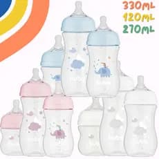 Kit 3 Mamadeira Buba Infantil 120ml 270ml 330ml Anticólica Bico Fluxo 1, 2 e 3