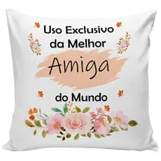 almofada presente para amiga com frase almofada decorativa