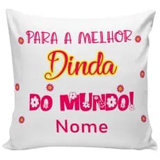 Almofada presente para dinda de aniversário almofada decorativa