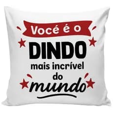 Almofada com frase presente para dindo aniversário almofada decorativa