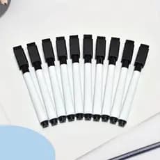 5 Canetas Para Quadro Branco Com Apagador E Imã - Caneta Pra Lousa - Tinta Preta Ou Tinta Colorida
