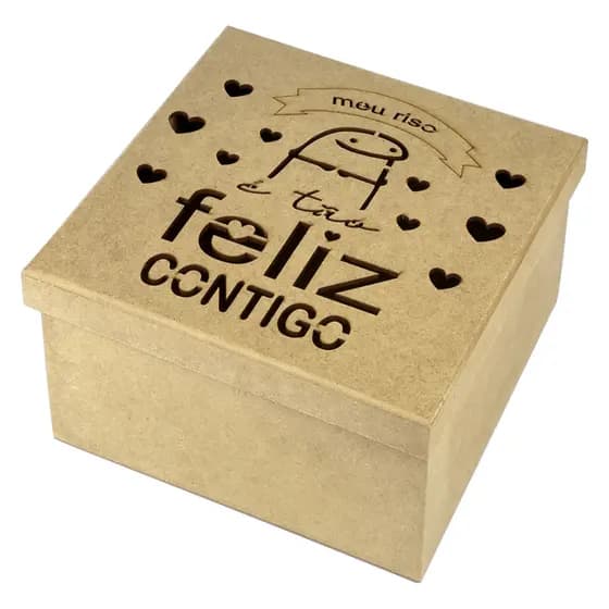 Caixa Em Mdf Para Presente Surpresa Dia dos Namorados Festa na Caixa