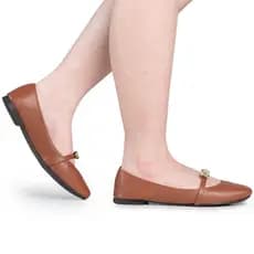 Sapatilha Feminina Flat Bailarina Tira com Laço ABS Moderna Elegante Via Angel 9302