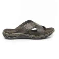 Chinelo Pegada Masculino Couro Casual em X Confortável Dia a Dia Verão 13661