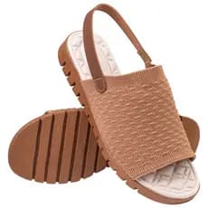Sandália Feminina Ortopédica Knit Calce Fácil Meia Elástico Anatômica Massageadora Confortável  7603