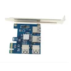 Multiplicador Pci-express 1 Slot para 4 Slots USB 3.0 Mineração a Pronta Entrega