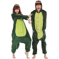 Pijama Kigurumi Dinossauro Bem Quentinho e Macio - Promoção